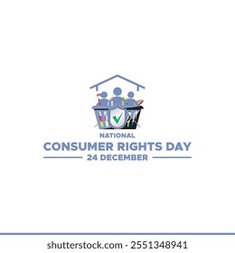 National Consumer Rights Day Observed every year of 24 December , Business Store Vector banner, flyer, poster and social medial template design.