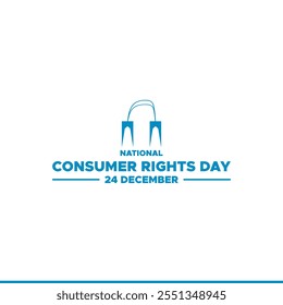 National Consumer Rights Day Observed every year of 24 December , Business Store Vector banner, flyer, poster and social medial template design.