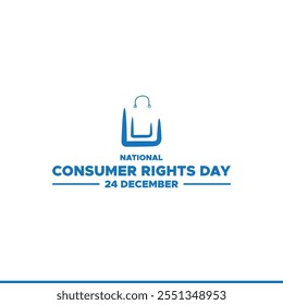 National Consumer Rights Day Observed every year of 24 December , Business Store Vector banner, flyer, poster and social medial template design.