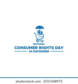 National Consumer Rights Day Observed every year of 24 December , Business Store Vector banner, flyer, poster and social medial template design.