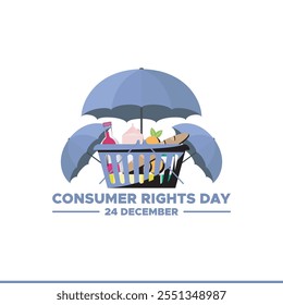 National Consumer Rights Day Observed every year of 24 December , Business Store Vector banner, flyer, poster and social medial template design.