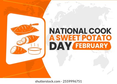 NATIONAL COOK A SWEET POTATO DAY Vector Illustration background
