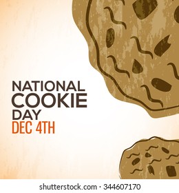 National Cookie Day 4th December . Vector hand drawn illustration
