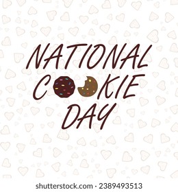 National Cookie Day Banner Background vector illustration.Cookie Day Poster, December 4. Important day.