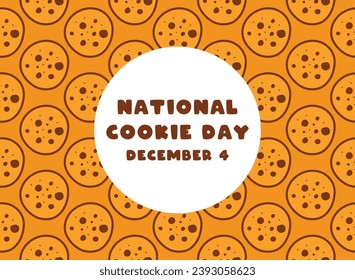National Cookie Day. December 4. Seamless pattern. Poster, banner, card, background. Eps 10.