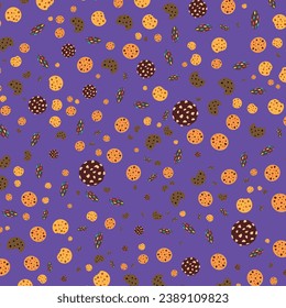 National Cookie Day seamless pattern vector illustration. Cookie Day Poster, December 4. Important day.