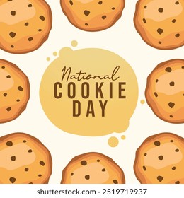 National Cookie Day vector design template good for celebration usage. National Cookie Day design. flat design. eps 10.