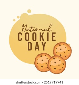 National Cookie Day vector design template good for celebration usage. National Cookie Day design. flat design. eps 10.