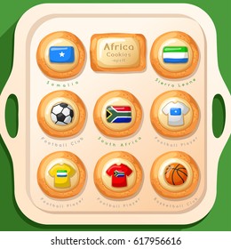 National Cookies Set : Africa : Vector Illustration