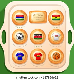 National Cookies Set : Africa : Vector Illustration