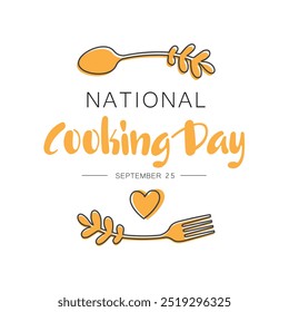 National Cooking Day, September 25 - calendar date.