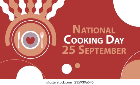 National Cooking Day vector banner design. Happy National Cooking Day modern minimal graphic poster illustration.