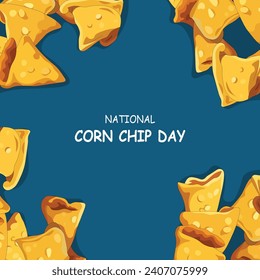 Antecedentes del Día Nacional del Chip de Maíz. Diseño de ilustración vectorial.