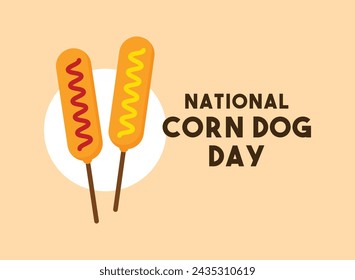 In: National Corn Dog Day. Der dritte Samstag im März jedes Jahres. EPS 10.