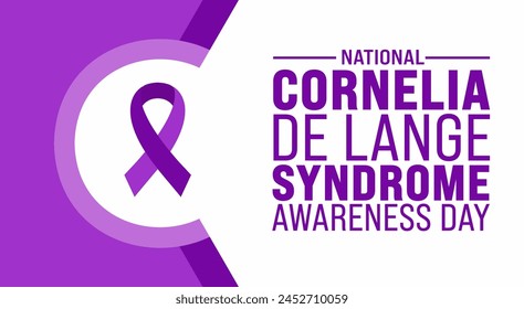 Plantilla de antecedentes del Día Nacional de Concienciación sobre el Síndrome de Cornelia de Lange. Concepto de Festiva. se utiliza para la Plantilla de diseño de fondo, Anuncio, cartel, tarjeta y póster con inscripción de texto y color estándar.