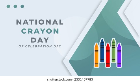 National Crayon Day Celebration Vector Design Illustration for Background, Poster, Banner, Advertising, Greeting Card