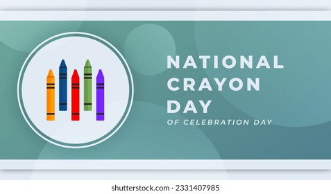 Nationale Crayon Day-Feier Vektordesign-Illustration für Hintergrund, Poster, Banner, Werbung, Grußkarte
