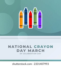National Crayon Day Celebration Vector Design Illustration for Background, Poster, Banner, Advertising, Greeting Card
