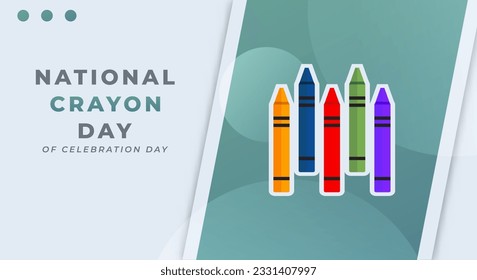 National Crayon Day Celebration Vector Design Illustration for Background, Poster, Banner, Advertising, Greeting Card
