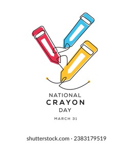 National crayon day, held on 31 March.