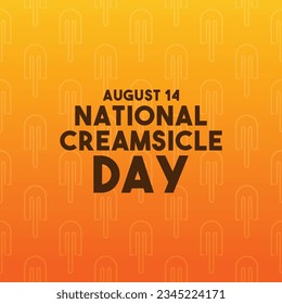 National Creamsicle Day. August 14. Seamless pattern. Gradient background. Poster, banner, card, background. Eps 10.
