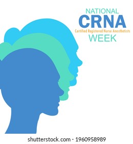 NATIONAL CRNA WEEK ,VECTOR ILLUSTRATION.