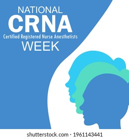 NATIONAL CRNA WEEK ,VECTOR ILLUSTRATION.
