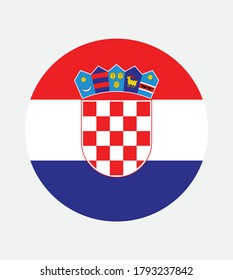 National Croatia flag, official colors and proportion correctly. National Croatia flag. Vector illustration. EPS10. Croatia flag vector icon, simple, flat design for web or mobile app.