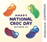 National Croc Day design template good for celebration usage. vector eps 10. flat design.