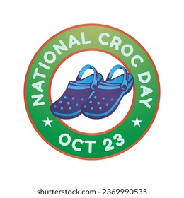 National Croc Day design template good for celebration usage. vector eps 10. flat design.