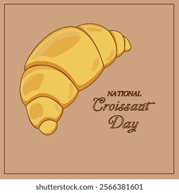 national croissant day poster postcard