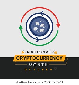 National Cryptocurrency Month Typography Poster and Social Media Post Template
