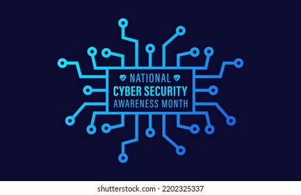 National Cyber Security Awareness Month Is Observed Every Year In October. Cyber Security Banner Vector Isolated On Background. Concept Design For Poster, Greeting Card And Banner Website.