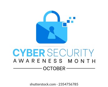 National Cyber Security Awareness Month Raises Vigilance and Knowledge to Safeguard Individuals and Organizations in the Digital Age. Empowering Digital Resilience Vector Template.