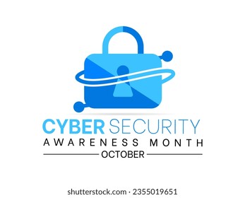 National Cyber Security Awareness Month Raises Vigilance and Knowledge to Safeguard Individuals and Organizations in the Digital Age. Empowering Digital Resilience Vector Template.