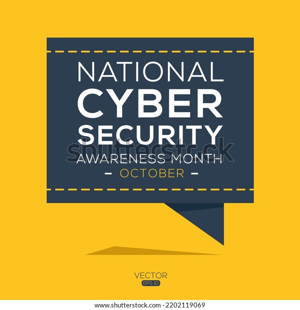 National Cyber Security Awareness Month Held Stock Vector Royalty Free 2202119069 Shutterstock 7773