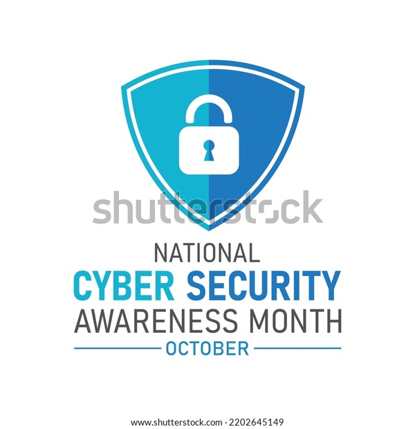 National Cyber Security Awareness Month Observed Stock Vector Royalty