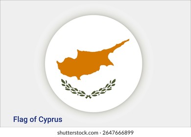 National Cyprus flag. High detailed flag of Cyprus. Europe.  3D illustration.