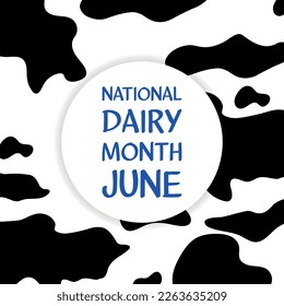 National Dairy Month. Design suitable for greeting card poster and banner