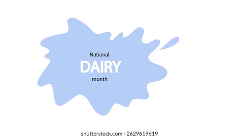 National dairy month. Vector flat illustration for banner, poster