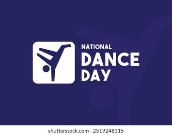 National Dance Day. Flat design vector. Dance icon. Eps 10.