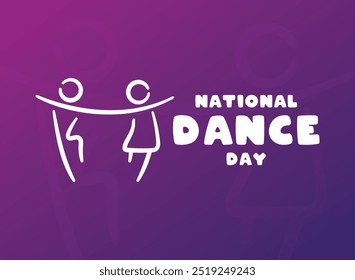 National Dance Day. Gradient background. Eps 10.
