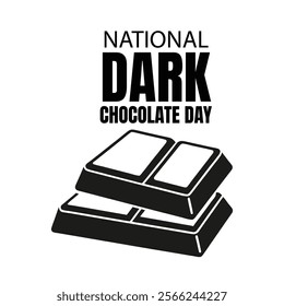 National dark chocolate Day Background Template design for Poster or Banner