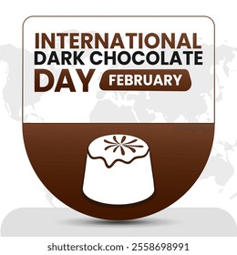 NATIONAL DARK CHOCOLATE DAY social media post Vector Illustration on february