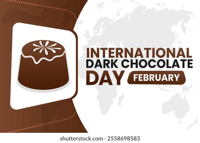 NATIONAL DARK CHOCOLATE DAY Vector Illustration background on february