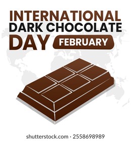 NATIONAL DARK CHOCOLATE DAY Vector Illustration for post background