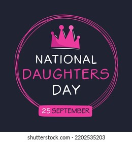 National Daughters Day, held on 25 September.