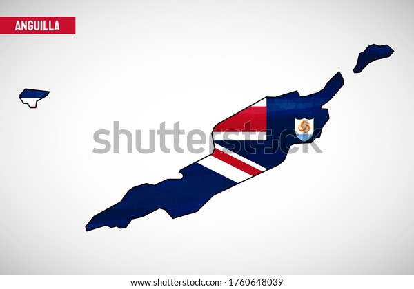 National Day Anguilla Country Abstract Outline Stock Vector Royalty Free