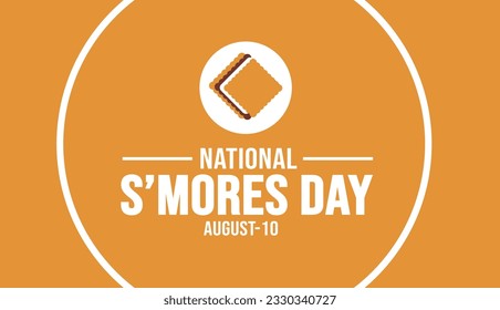 National S’mores Day background template. Holiday concept. background, banner, placard, card, and poster design template with text inscription and standard color. vector illustration.