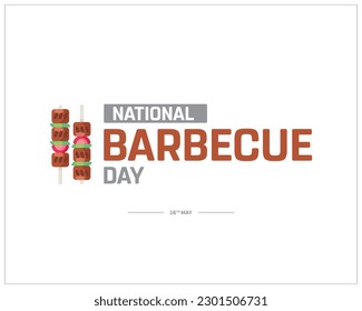 National Day of Barbecue, Barbecue Day, National Day, National Barbecue Day, 16th May, typographic Design, typography, Vector, Design, Eps, typographic design, typography, Barbecue, Icon, Template